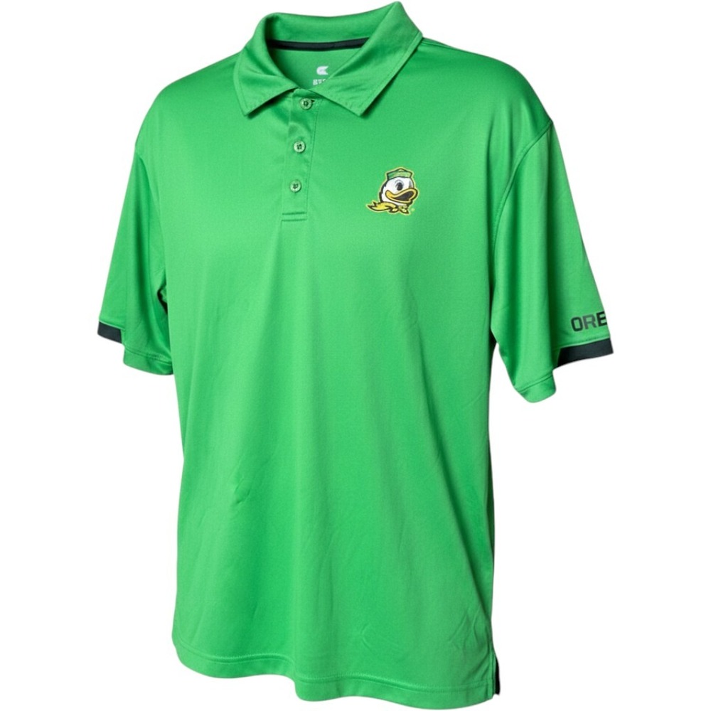 Colosseum Oregon Ducks Mens Large Green Performance Polo Shirt